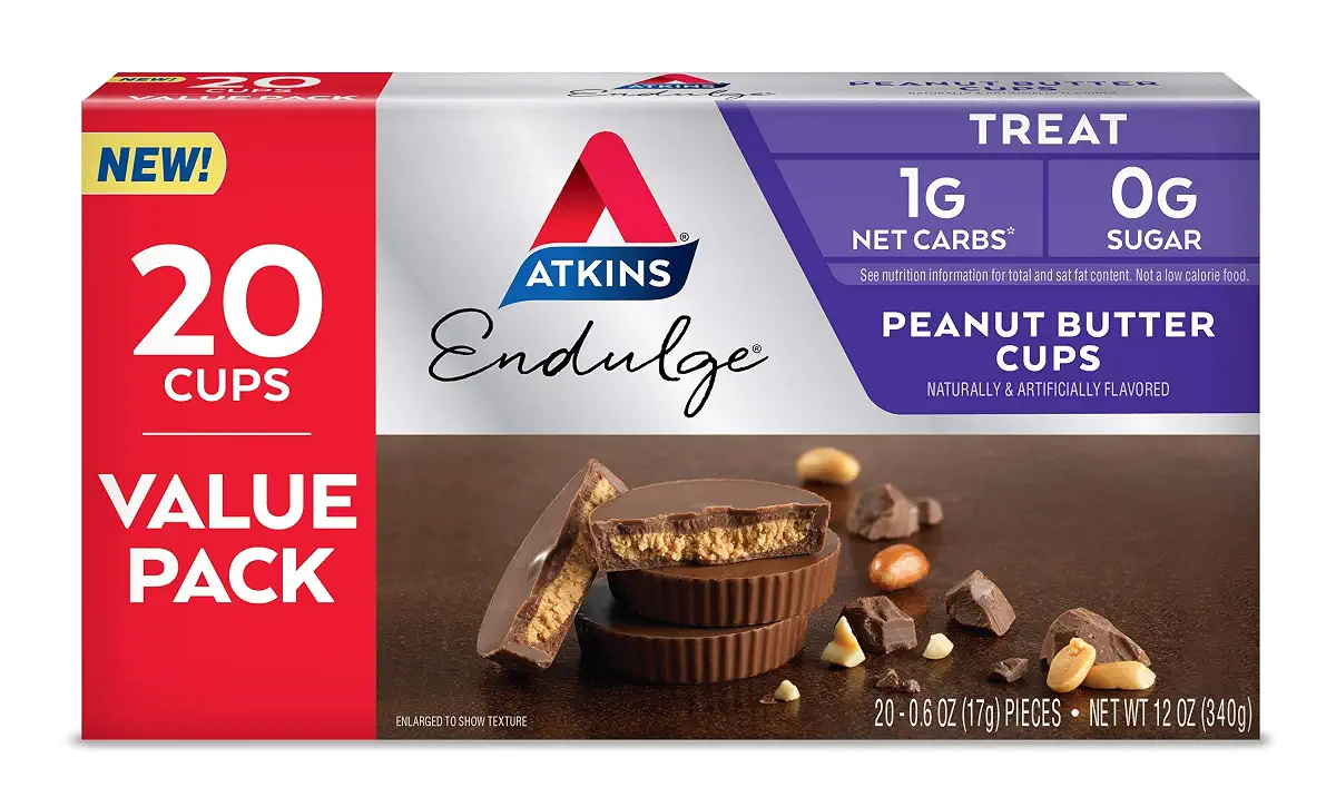 Atkins Endulge Treat Peanut Butter Cups. Rich Milk Chocolate Flavored Cup & Creamy Peanut Butter. Keto-Friendly. Value Pack